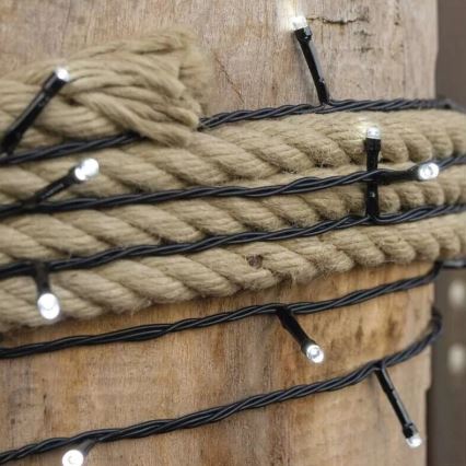 LED udendørs  lyskæde 50xLED/5m IP44 kold hvid