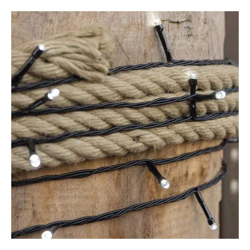 LED udendørs  lyskæde 50xLED/5m IP44 kold hvid