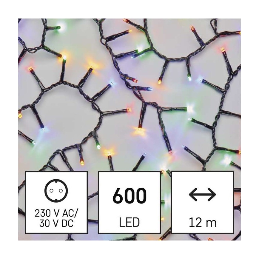 LED  udendørs lyskæde 600xLED/17m IP44 multifarvet