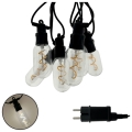 LED udendørs lyskæde 6xLED/0,6W/230V 4,5 m IP44 sort