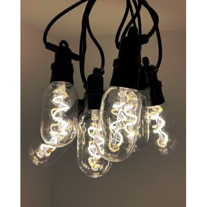 LED udendørs lyskæde 6xLED/0,6W/230V 4,5 m IP44 sort