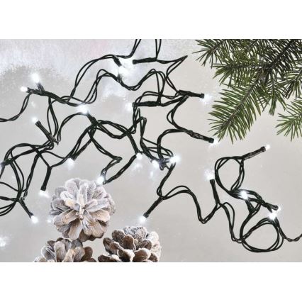 LED udendørs lyskæde 80xLED/13m IP44 kold hvid