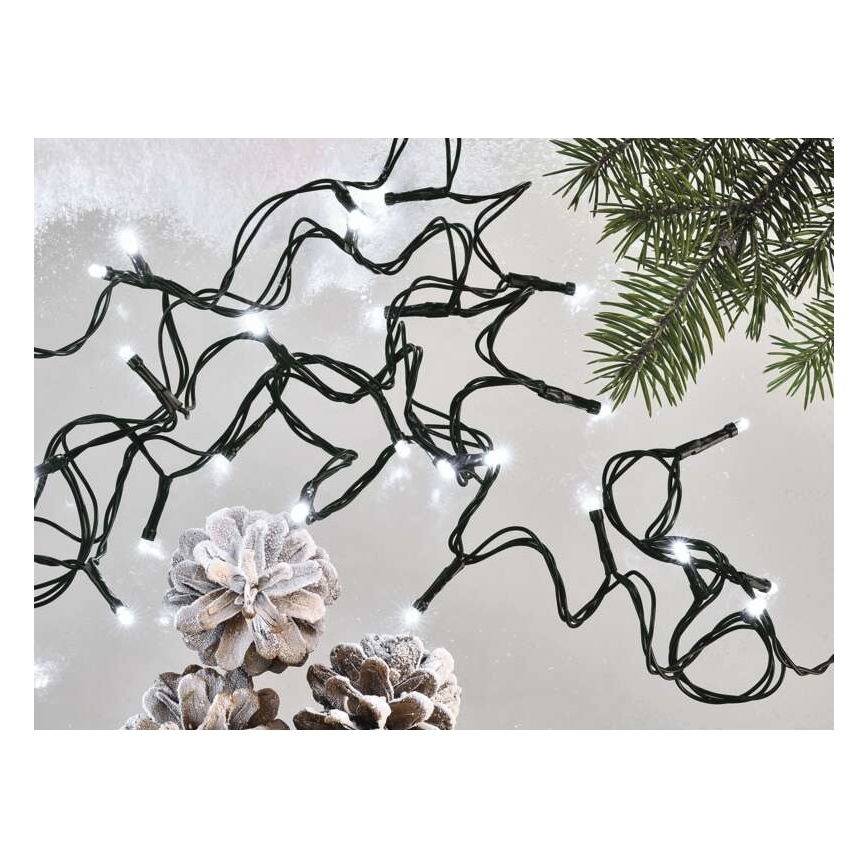 LED udendørs lyskæde 80xLED/13m IP44 kold hvid