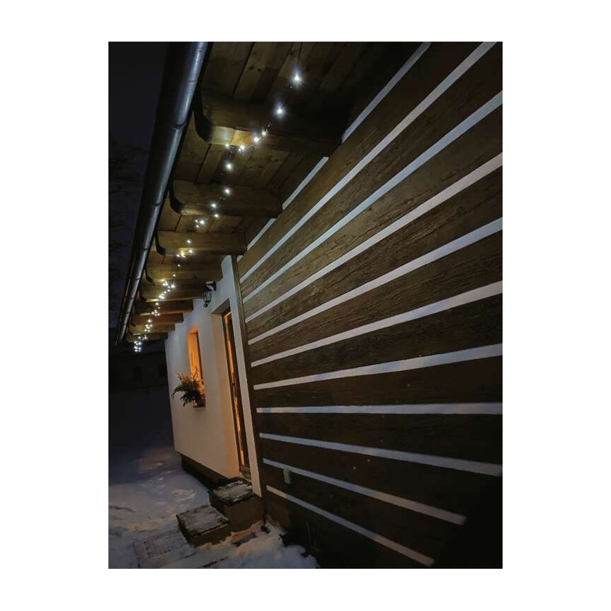 LED udendørs lyskæde 80xLED/13m IP44 kold hvid