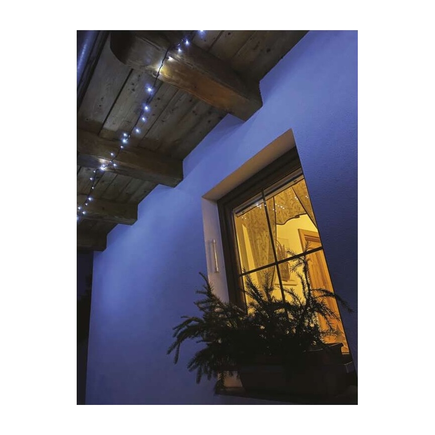 LED udendørs lyskæde 80xLED/13m IP44 kold hvid