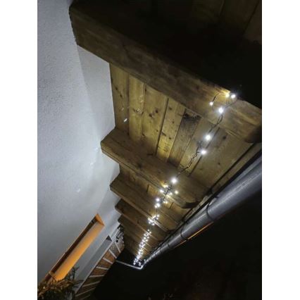 LED udendørs lyskæde 80xLED/13m IP44 kold hvid