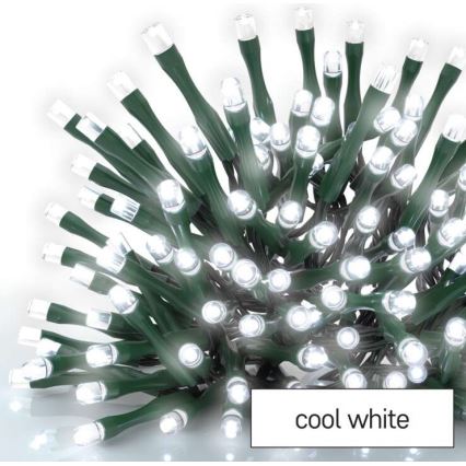 LED udendørs lyskæde 80xLED/13m IP44 kold hvid
