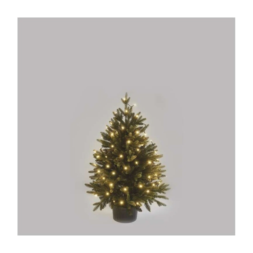 LED udendørs lyskæde 80xLED/3xAA 6,1m IP44 varm hvid