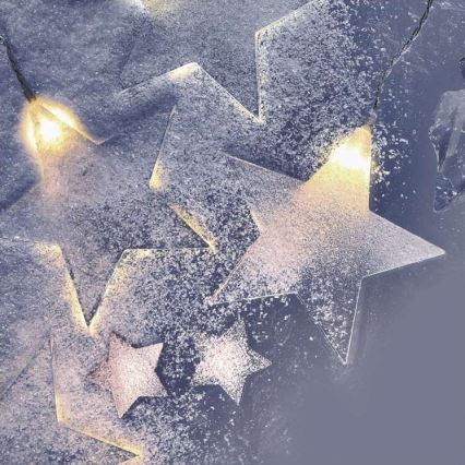 LED udendørs lyskæde 8xLED/5,84m IP44 stjerner