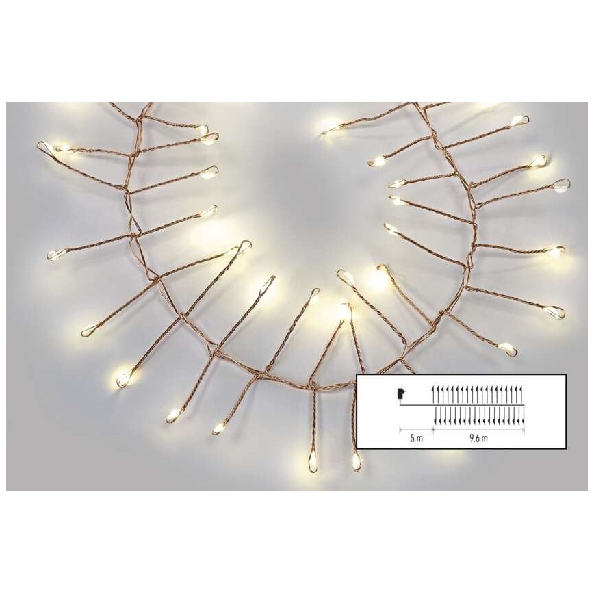 LED udendørs lyskæde 960xLED/8 funktioner 9,6m IP44 varm hvid