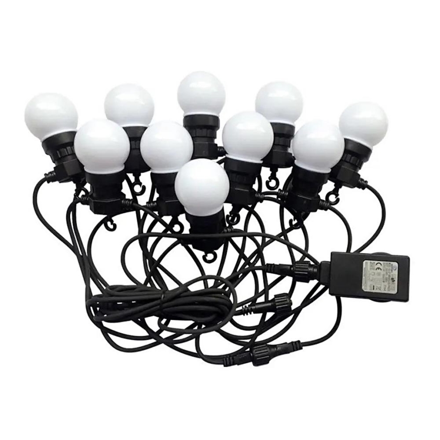 LED Udendørs lyskæde STRING 5m 10xLED/0,5W/230V IP44 3000K