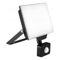 LED udendørs projektør med bevægelses- og skumringssensor LED/50W/230V 4500K IP65 sort