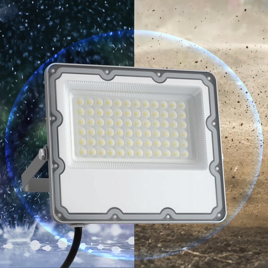 LED Udendørs reflektor LED/100W/230V 4500K IP65 grå