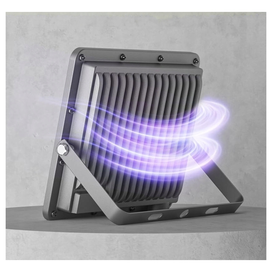 LED Udendørs reflektor LED/100W/230V 4500K IP65 grå