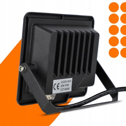 LED udendørs reflektor LED/50W/230V 4500K IP65 sort