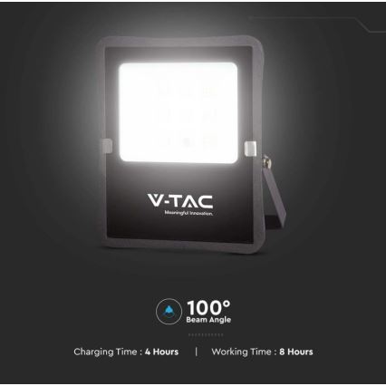 LED Udendørs solcelleprojektør LED/6W/3,2V 6400K IP65 4000 mAh + fjernbetjening
