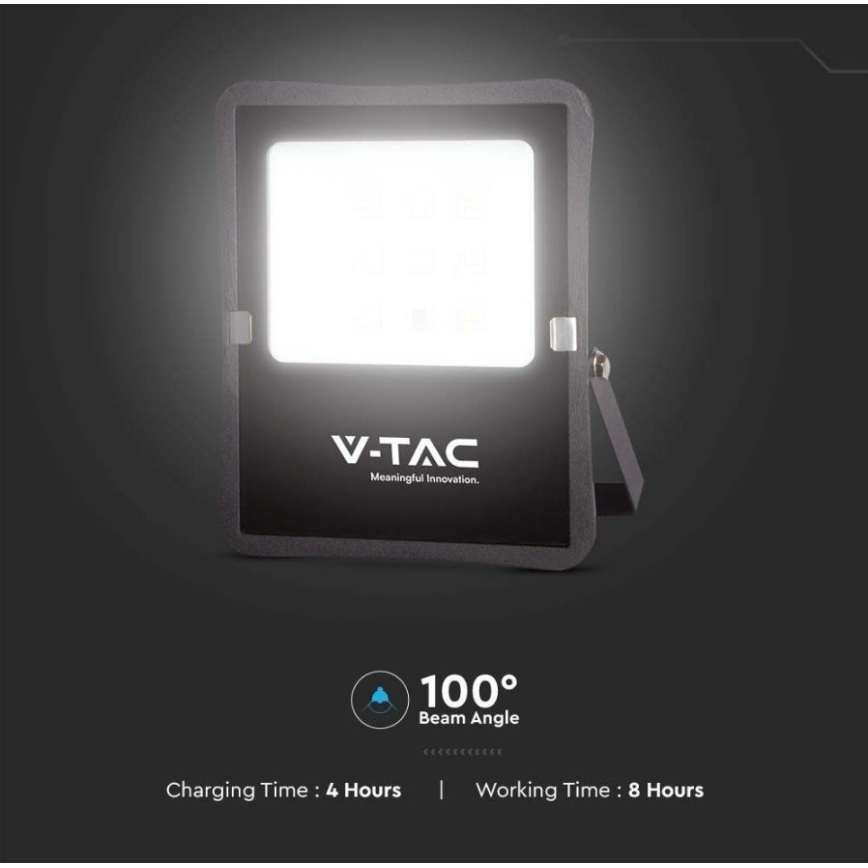 LED Udendørs solcelleprojektør LED/6W/3,2V 6400K IP65 4000 mAh + fjernbetjening