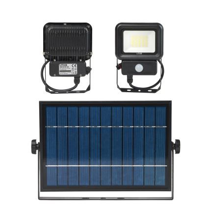 LED Udendørs solcelleprojektør med sensor LED/20W/3,7V 6500K IP65 4400 mAh