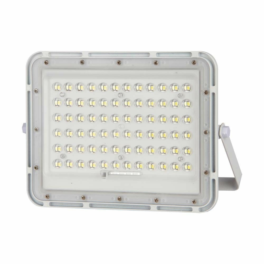 LED Udendørs dæmpbar soldrevet projektør LED/15W/3,2V IP65 4000K hvid + fjernbetjening