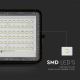 LED Udendørs dæmpbar soldrevet projektør LED/15W/3,2V IP65 4000K sort + fjernbetjening