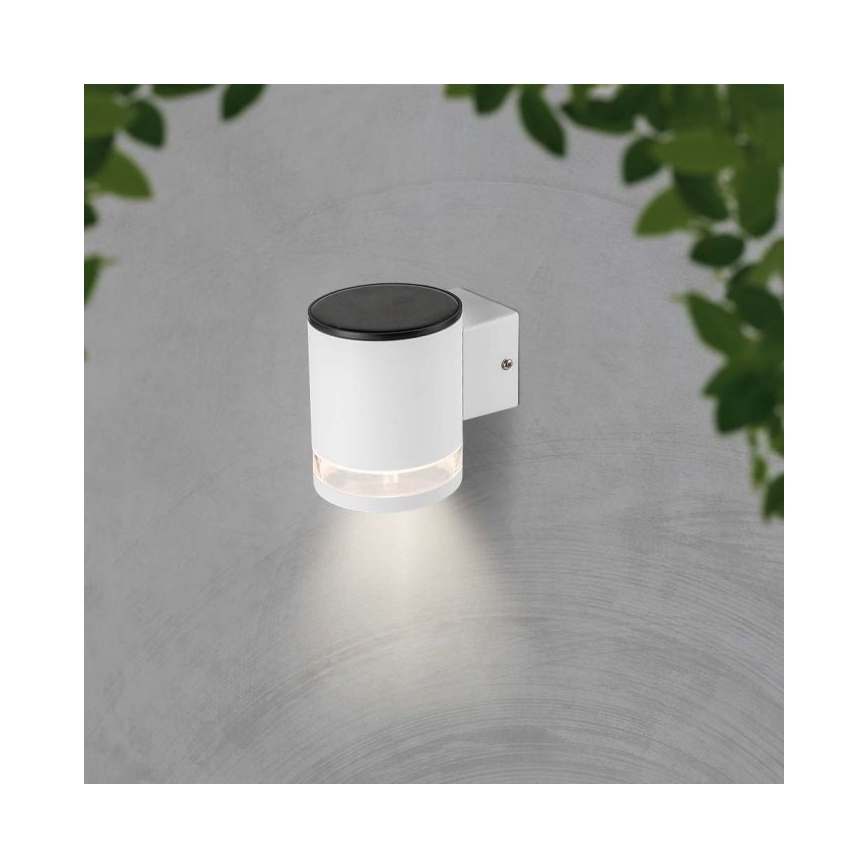 LED Udendørs soldrevet væglampe LED/1W/3,7V 3000K IP54 hvid