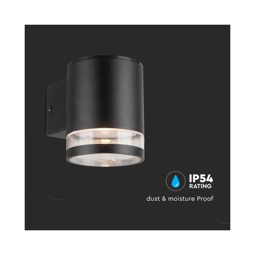LED Udendørs soldrevet væglampe LED/1W/3,7V 3000K IP54 sort