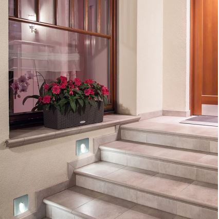 LED Udendørs trappebelysning ESPO LED/3W/230V mat krom IP54