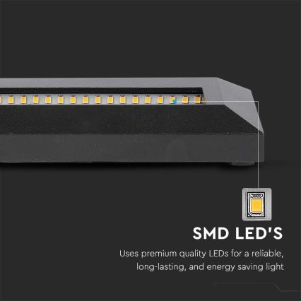 LED Udendørs trappelampe LED/3W/230V IP65 3000K sort