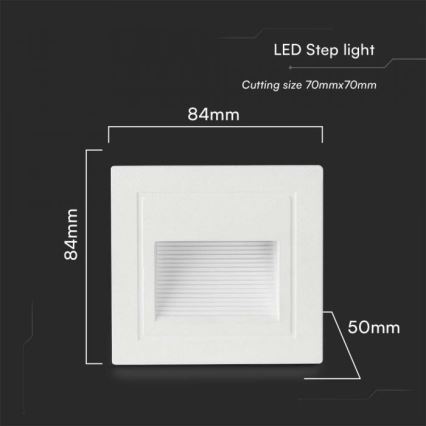 LED Udendørs trappelygte LED/5W/230V 3000K IP65 hvid