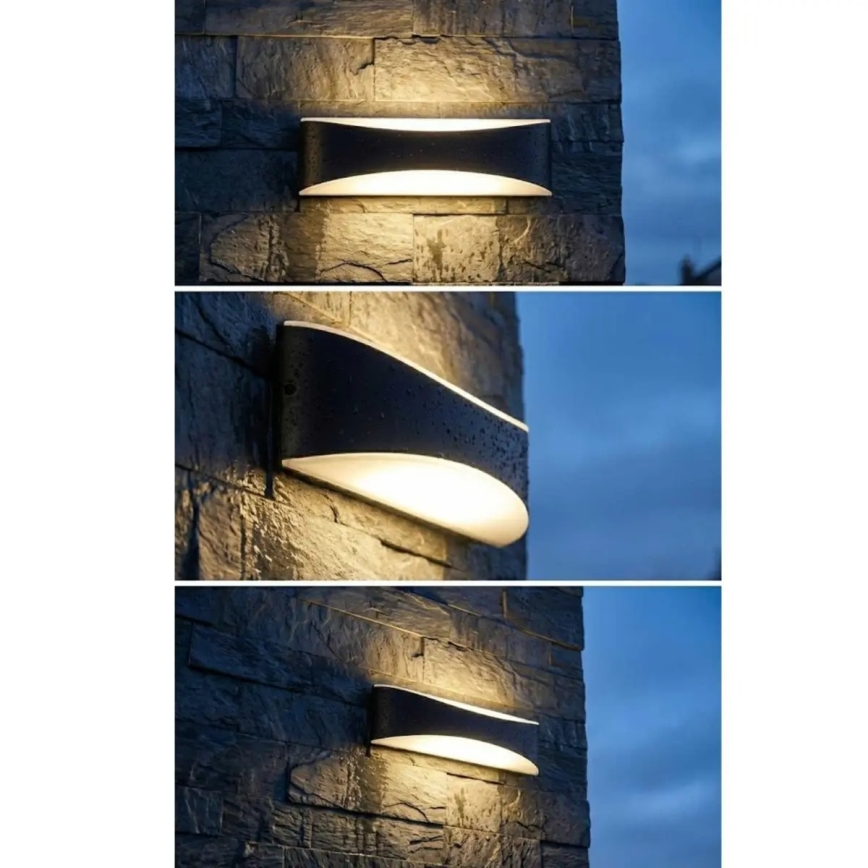 LED udendørs vægarmatur LED/10W/230V IP65 sort