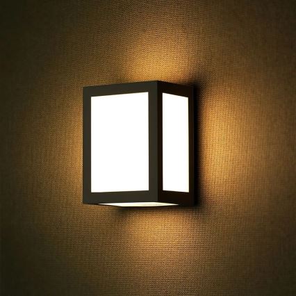 LED udendørs vægarmatur LED/12W/230V 3000K IP65 sort