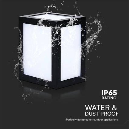 LED udendørs vægarmatur LED/12W/230V 3000K IP65 sort