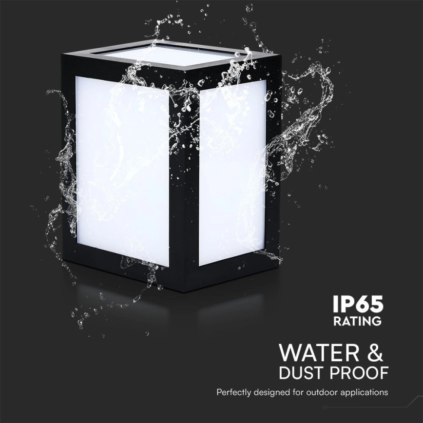 LED udendørs vægarmatur LED/12W/230V 3000K IP65 sort