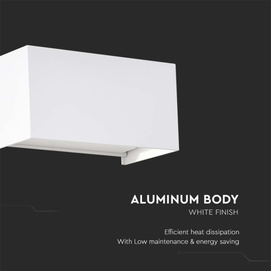 LED Udendørs vægarmatur LED/24W/230V 4000K IP65 hvid