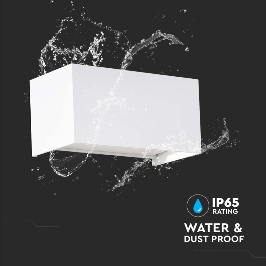 LED Udendørs vægarmatur LED/24W/230V 4000K IP65 hvid