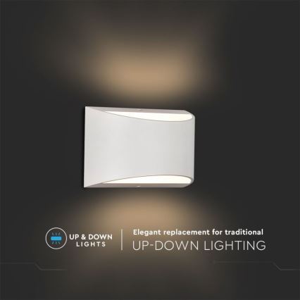 LED udendørs vægarmatur LED/9W/230V 4000K IP54 hvid