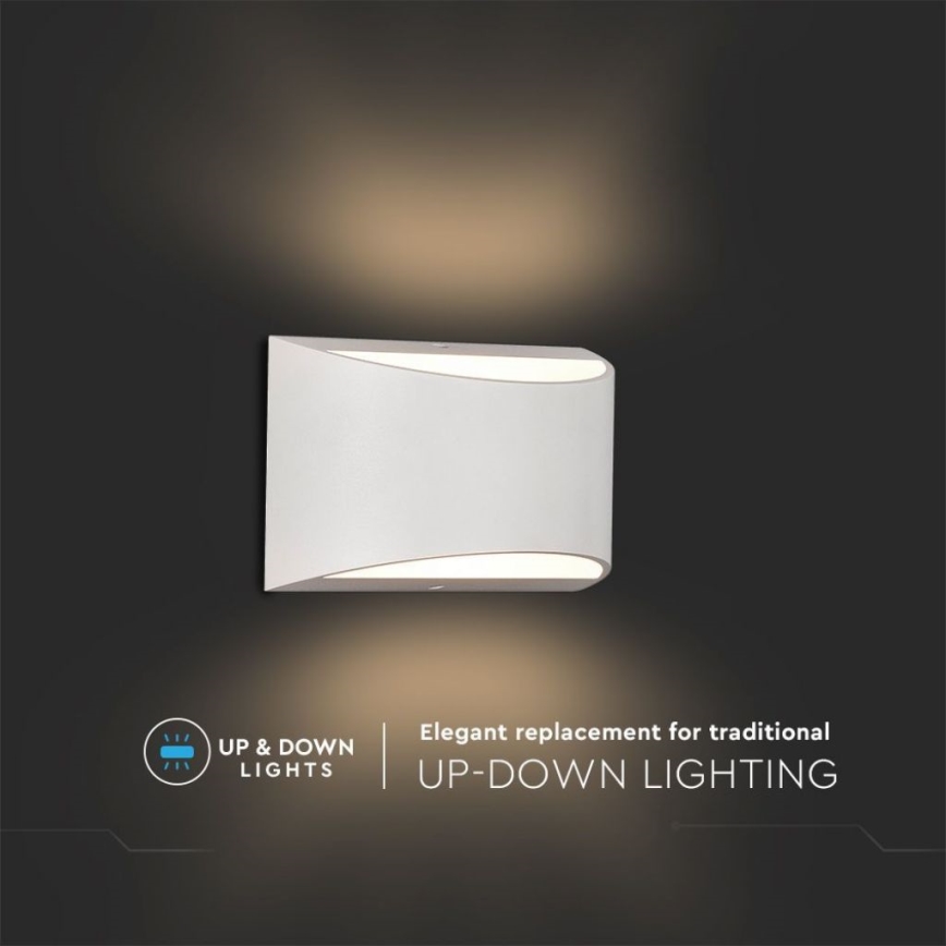 LED udendørs vægarmatur LED/9W/230V 4000K IP54 hvid