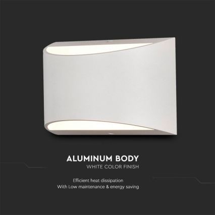 LED udendørs vægarmatur LED/9W/230V 4000K IP54 hvid