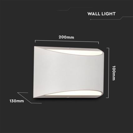 LED udendørs vægarmatur LED/9W/230V 4000K IP54 hvid