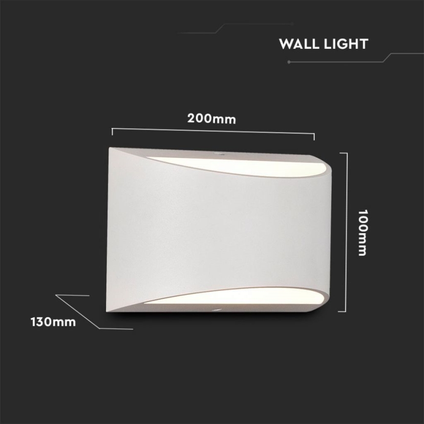 LED udendørs vægarmatur LED/9W/230V 4000K IP54 hvid