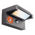 LED udendørs vægarmatur med bevægelses- og skumringssensor LED/25W/230V 3000/4000/6500K IP54 sort