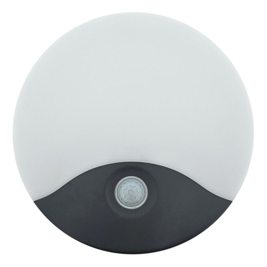 LED udendørs vægarmatur med bevægelsessensor, 18W LED, 230V, IP44, hvid