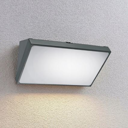 LED udendørs vægarmatur med bevægelsessensor LED/20W/230V IP65 grå