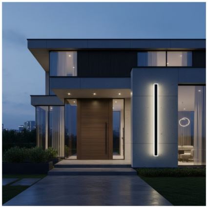 LED udendørs vægarmatur MIRANA S LED/25W/230V 4000K IP44 120 cm sort