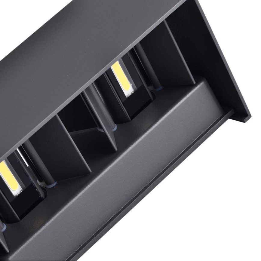 LED udendørs væglampe 24W/230V 4000K IP65 sort