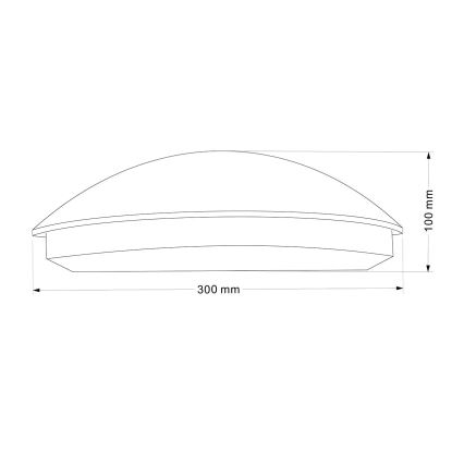 LED udendørs væglampe ALABAMA LED/12W/230V IP54 sort