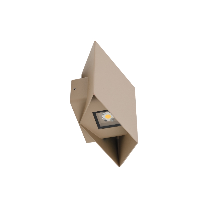 LED Udendørs Væglampe CUBE LED/10W/230V IP54 beige