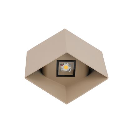 LED Udendørs Væglampe CUBE LED/10W/230V IP54 beige