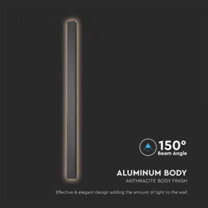 LED udendørs væglampe LED/10W/230V 3000K IP65 51 cm antracit