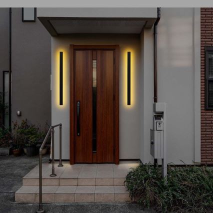 LED udendørs væglampe LED/10W/230V 3000K IP65 51 cm sort